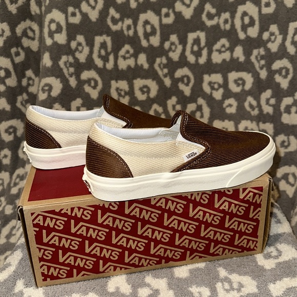 Vans Classic Slip-On Sneakers Desert Twill Brown/Beige New 🆕 & Never Worn 🥰 - Picture 8 of 17